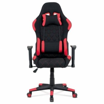 Červeno-černá látka a model KA-V606 herního křesla - 7