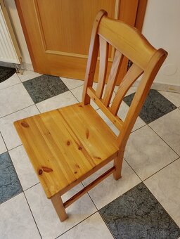 Jídelní židle, masiv, borovice lakovaná. - 7