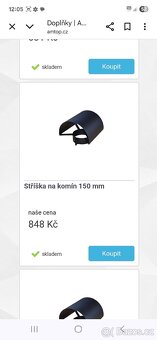 Prodam dvoukřídlá kamna +4metry kouřovodu o průměru 150mm - 7