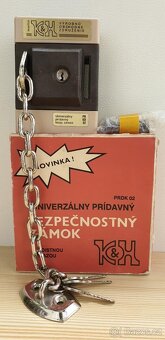 BEZPEČNOSTNÍ ZÁMEK NA DVEŘE TECHNOMAT ČSSR - NEPOUŽ - 7
