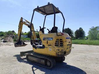 Minibagr Komatsu PC15, váha 1550kg. - 7