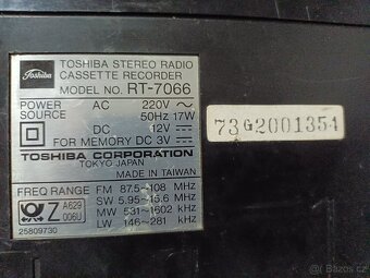 Toshiba RT 7066 radiomagnetofon retro 2 kazeťák - 7