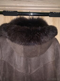 Prodam dámský kabát semiš+liška limec - 7
