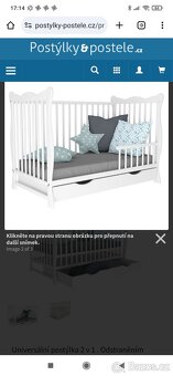 Dětská postýlka 2v1 Julka s úložným prostorem - 7