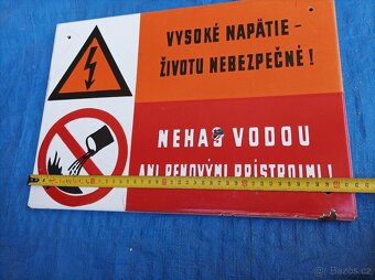 Smaltovaná výstražná cedule - 7