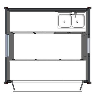 Food Truck 2,0m s vykrojením na kola - 7