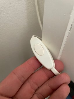 Stolní lampa, ručně malovaná s křišťálovými ověsy - 7