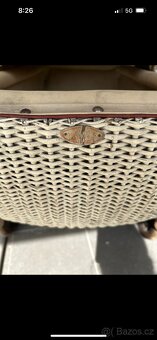 Starožitný kočárek perak - 7