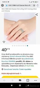 Nový stříbrný prsten Viki Lynn, vel. 14 - 7