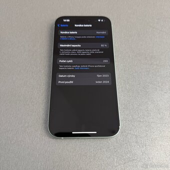 Zelený iPhone 15 128GB, jako nový, záruka - 7