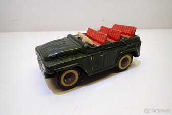 Vojenský džíp - autíčko na setrvačník - staré - 7