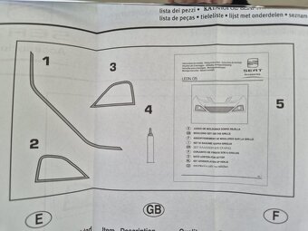 ozdobné lišty předního nárazníku chrom, 3 dílná sada Seat Ib - 7
