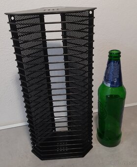 Stojan na 24 ks CD nebo DVD zn. Digit černý, kovový, rohový - 7