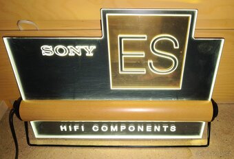 Rarita Originální světelná reklama Hifi Sony ES - 7