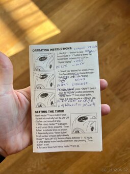 🔌 Kompaktní elektrické topidlo do zásuvky. Teplovzdušný ven - 7