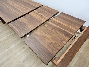 Nový rozkládací stůl ořech masiv 90x160+2x45 cm - 7