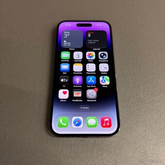 iPhone 14 Pro 128GB deep purple, pěkný stav, rok záruka - 7