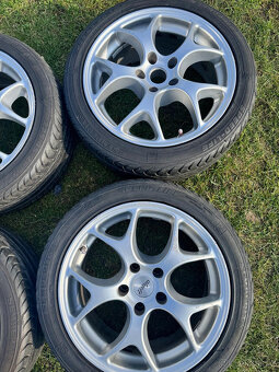 Alu disky 4 kusy 17" rozteč 5x112 + pneu pěkné - 7