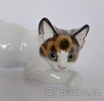 Porcelánová figurka - ležící kočka - Rosenthal - 7