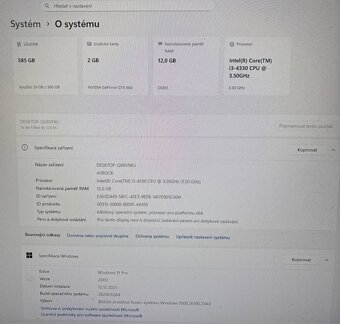 STARŠÍ HERNÍ PC/I3/NVIDIA GTX/SSD/HDD/W11 - 7