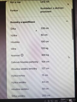 Tyrkysová rozkládací pohovka Bobochic Paris, levý roh - 7