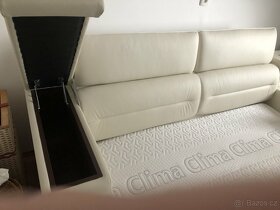 Luxusní velká kožena postel s trezorem a masáži - 7