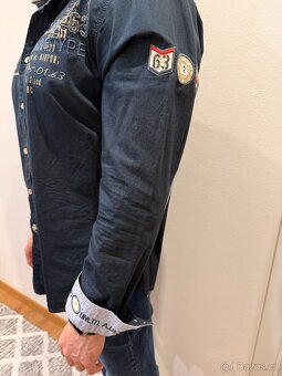 Košile Camp David Blue Haritage Brand Regular Fit - 7