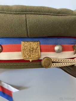 čepice brigadýrka vojenská čepice stará uniforma voják - 7