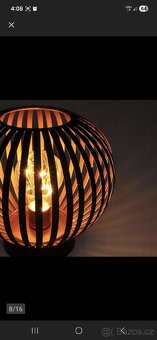 Kovová Kulatá led lampička 19cm barva měď - 7