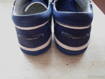 Modré bílé boty polobotky kožené - 35 - 7
