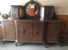 Starožitný jídelní set (rozkládací stůl + 6 židlí) - 7