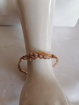 Starožitný zlatý náramek s diamanty 0,90 ct - 7