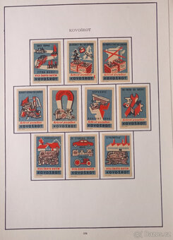 Album zápalkových nálepek 1945 - 1958 č.5 - 7