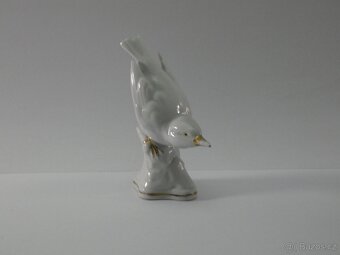Stáry porcelánový ptáček - 7