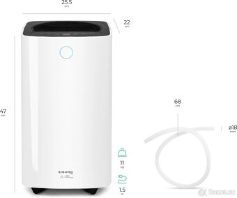 Odvlhčovač vzduchu - Siguro DH-C300W Otter 12L - 7