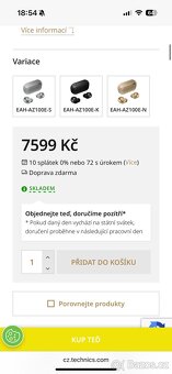 Nová neotevřená Sluchátka Technics AŽ 100 blue - 7