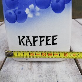Starožitná porcelánová dóza Kaffee, motiv třešně. - 7