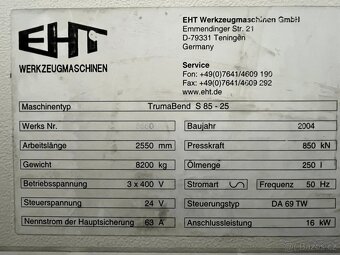 TRUMPF TrumaBend S 85 - 25 - 7