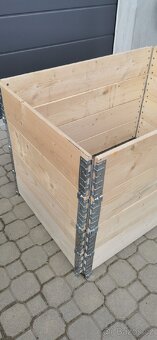 Vyvýšené záhony - NOVÉ stohovatelné ohrádky 120x80x20cm - 7