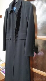 Dámský, dlouhý, zimní, černý kabát S Marks&Spencer - 7