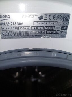 Pračka Beko  WRE 5512 CS BWW. Úzká 41 cm/ A++/  5kg. - 7