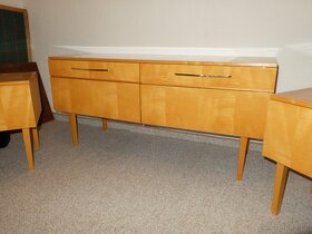 Retro Brusel skříňky stolky 60.léta 3 kusy - 7