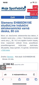 Indukční varná deska Siemens EH885DN19E/01 - 7