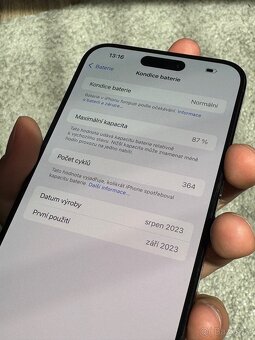 iPhone 15 Pro Max 256gb JAKO NOVÝ - 7