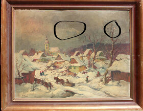 Ludvík (Ludva) Dobeš, olej na desce, XXL s rámem 76 x 94,5 - 7