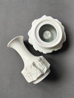 Sada neobvyklého porcelánu svícen+váza Bareuther Waldsassen - 7