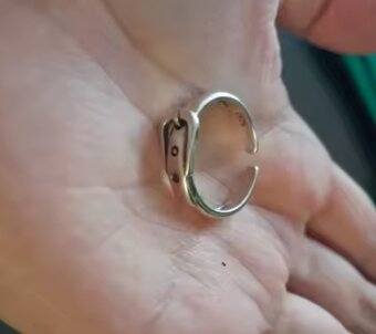 Nový dámský stříbrný prsten prstýnek 925 pásek opasek uni - 7