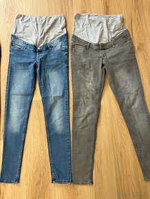 Set těhotenské oblečení jeans kalhoty trička svetr 36S - 7