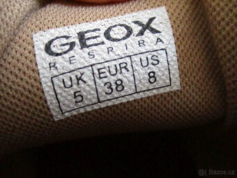 Dámské kožené polobotky sneakersy zlaté Geox 38 - 7