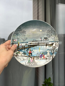 Sběratelský talíř 24 cm Roční období Zima, Scherzer - 7